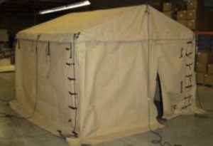 Figure 7: A full-size tent delivered to Tyndel Air Force Base.