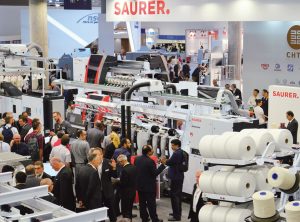 Customers gathered at  Saurer’s booth during the show to  discover what’s new.