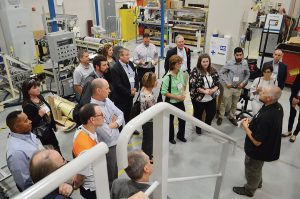 During RISE, the Nonwovens Institute hosted a reception with guided tours of its facility on the NC State campus.