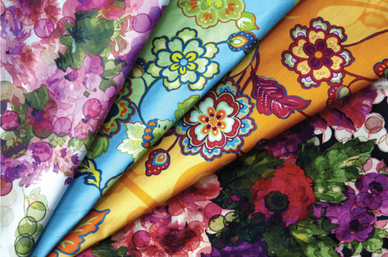 colorful fabric prints